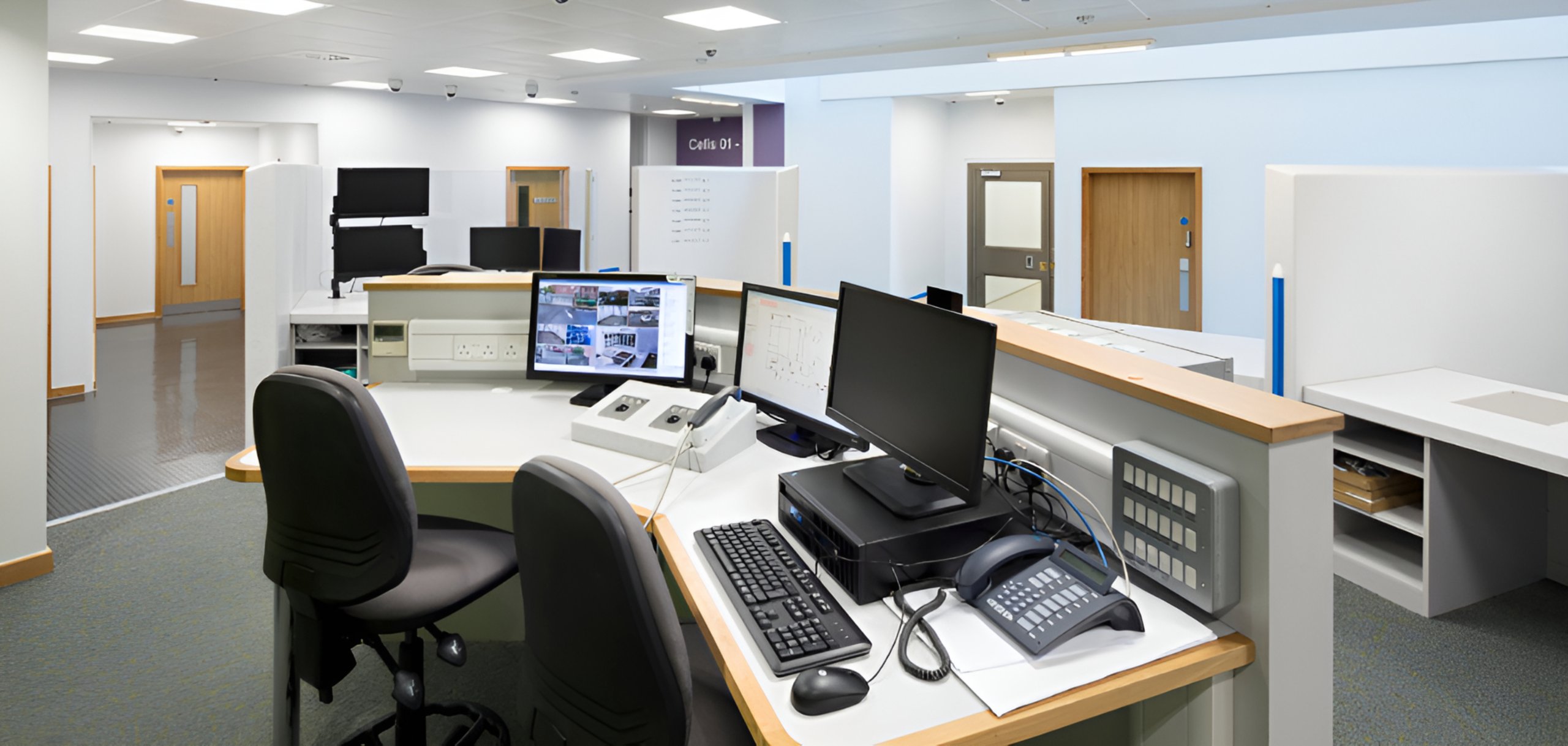 Barnsley custody suite main entrance desk and reception area